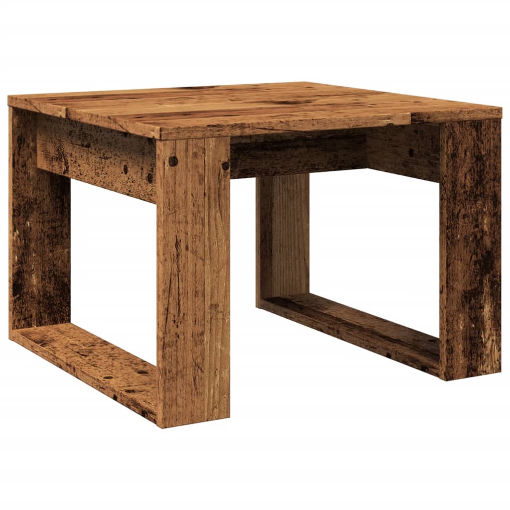 Bočni stolić boja starog drva 50 x 50 x 35 cm konstruirano drvo