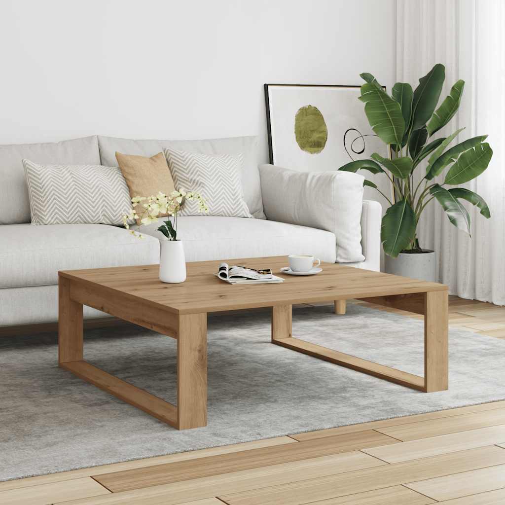 Stolić za kavu boja hrasta 100 x 100 x 35 cm konstruirano drvo