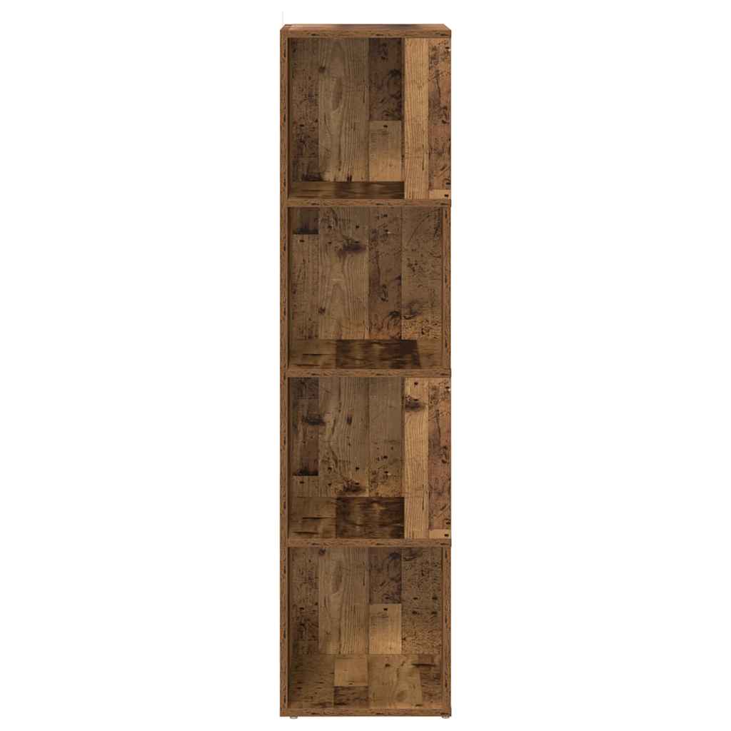 Kutni ormarić boja staro drvo 33x33x132 cm konstruirano drvo