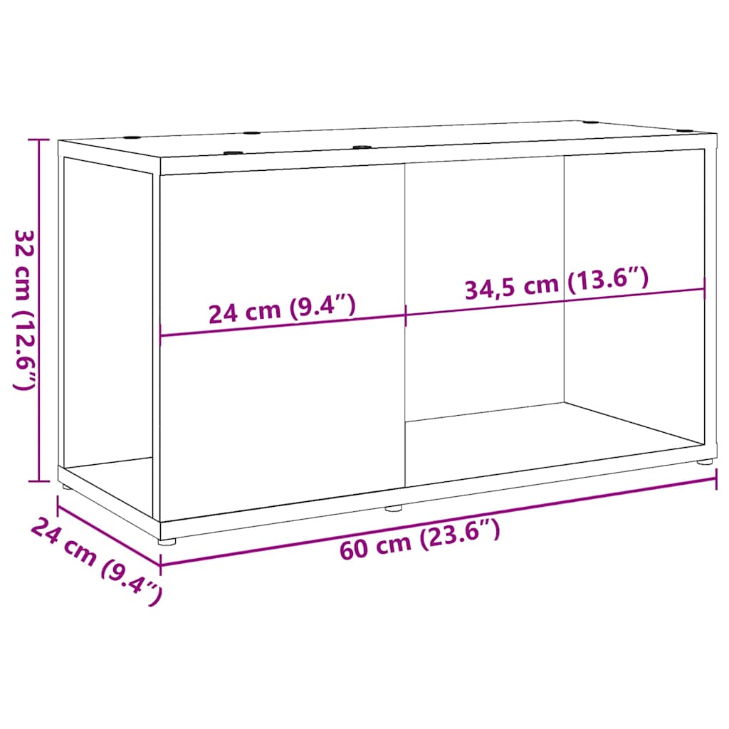 TV ormarić Artisan hrast 60x24x32 cm izrađeno drvo
