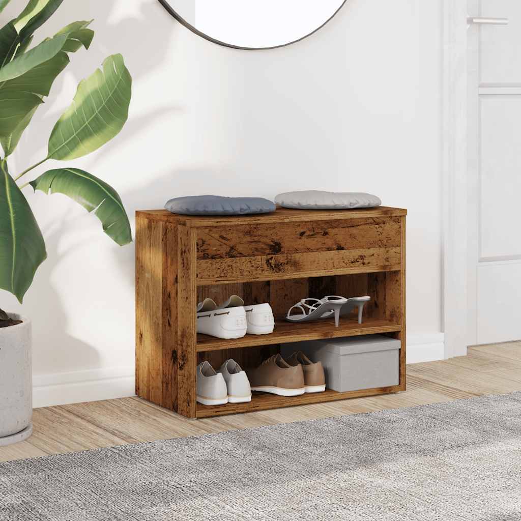 Klupa za cipele staro drvo 60x30x45 cm izrađeno drvo