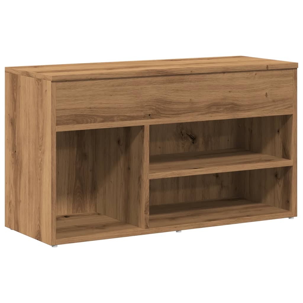 Klupa za cipele obrtnički hrast 80x30x45 cm izrađeno drvo