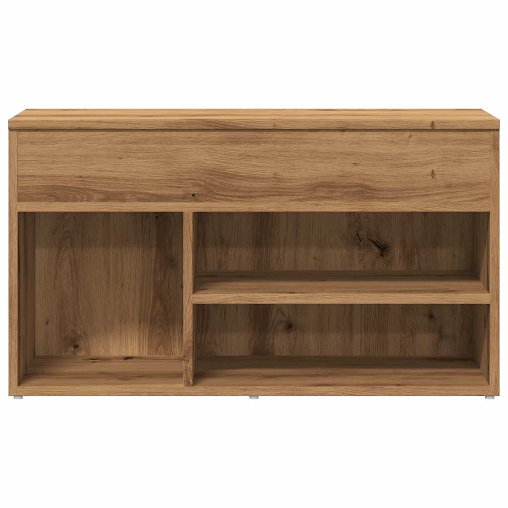 Klupa za cipele obrtnički hrast 80x30x45 cm izrađeno drvo