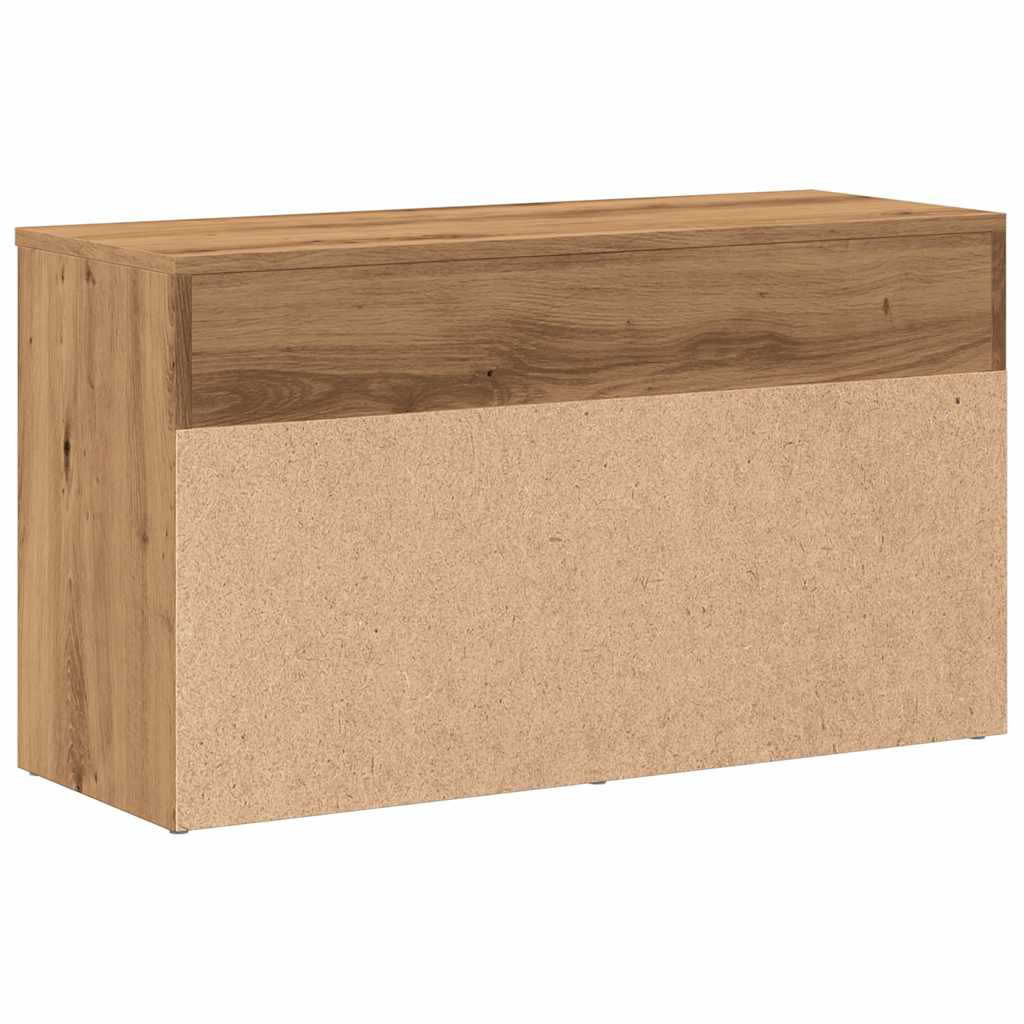 Klupa za cipele obrtnički hrast 80x30x45 cm izrađeno drvo