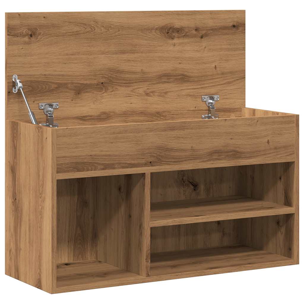 Klupa za cipele obrtnički hrast 80x30x45 cm izrađeno drvo