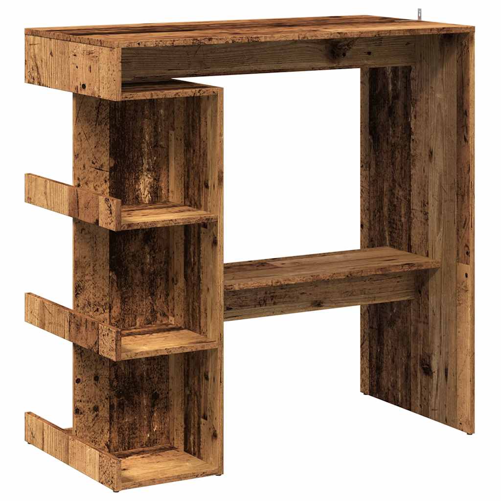 Barski stol sa policom za odlaganje Staro drvo 100x48x101,5 cm