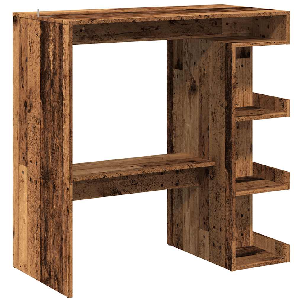 Barski stol sa policom za odlaganje Staro drvo 100x48x101,5 cm