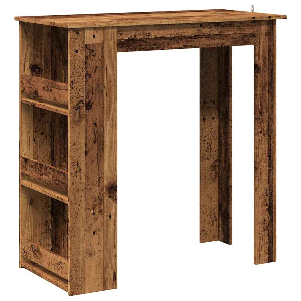 Barski stol sa policom za odlaganje Staro drvo 102x50x103,5 cm