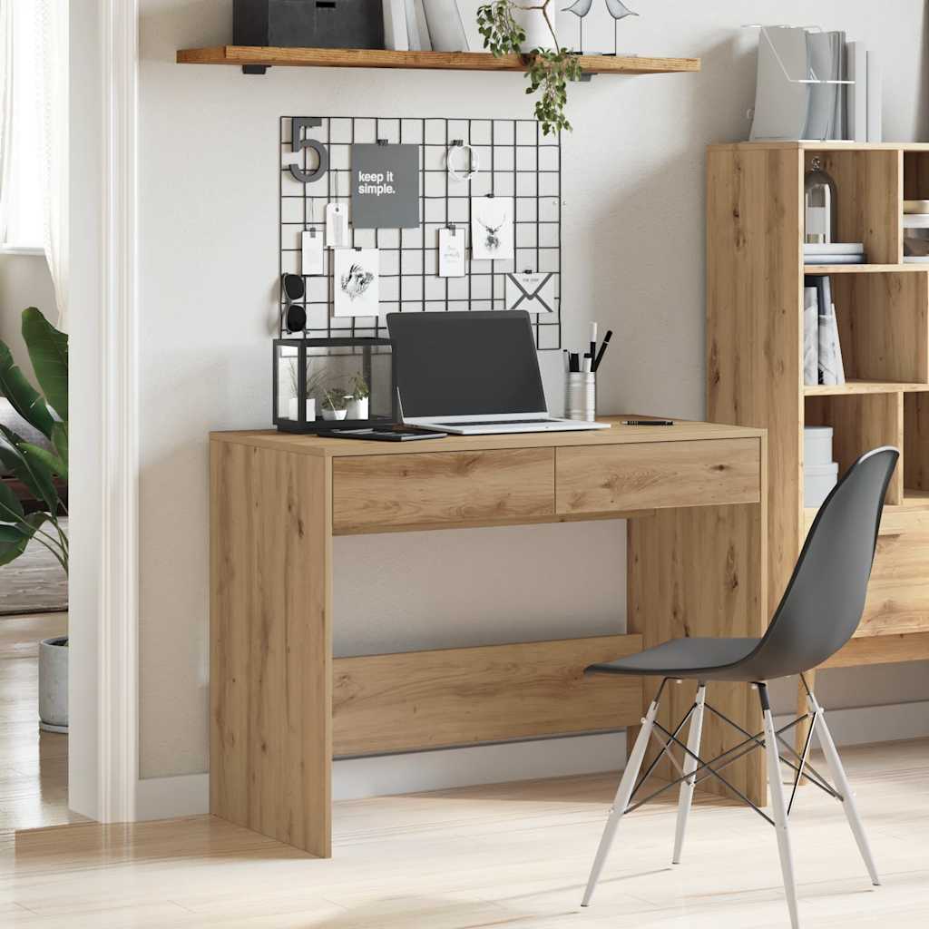 Radni stol boja hrasta artisan 101x50x76,5 cm konstruirano drvo