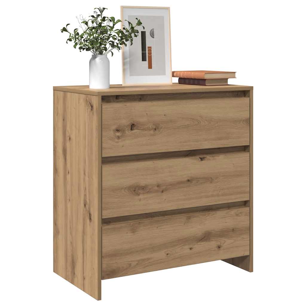 Komoda boja hrasta artisan 70 x 41 x 75 cm konstruirano drvo