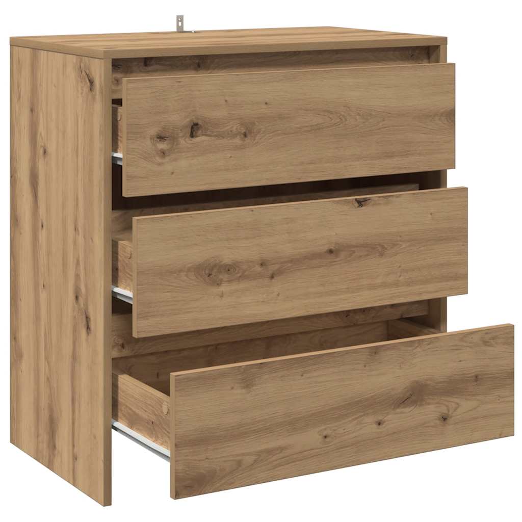 Komoda boja hrasta artisan 70 x 41 x 75 cm konstruirano drvo