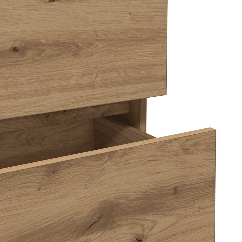Komoda boja hrasta artisan 70 x 41 x 75 cm konstruirano drvo