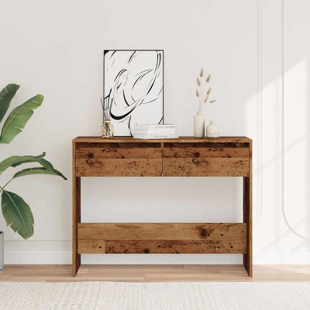 konzolni stol staro drvo 100x35x76,5 cm konstruirano drvo
