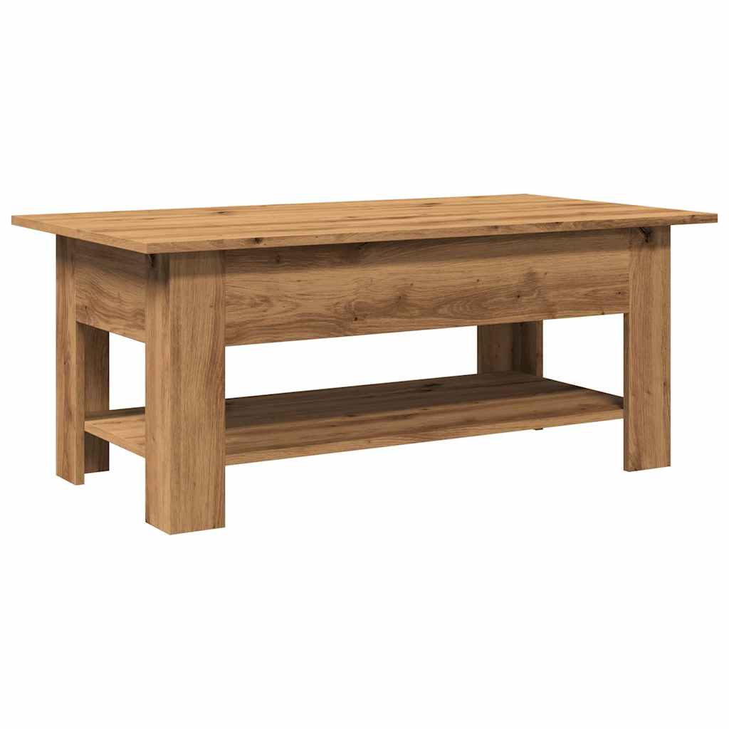 Stolić z kavu boja hrasta artisan 102x55x42cm konstruirano drvo