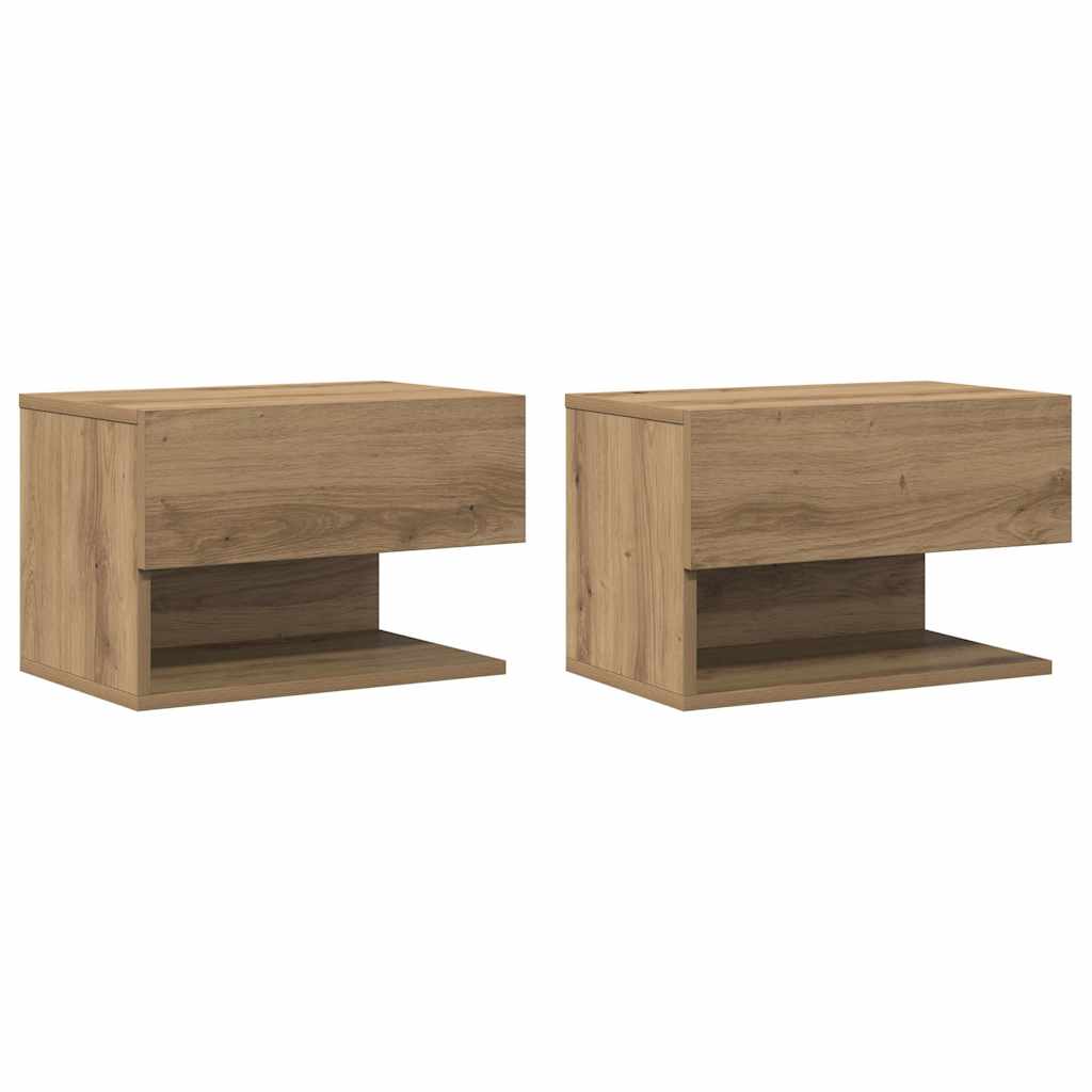 Zidni noćni ormarići 2 kom boja hrasta artisan
