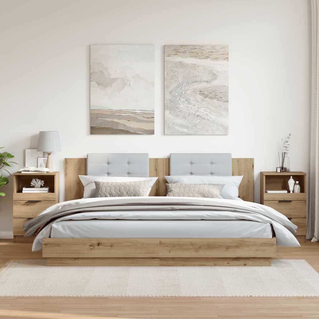 Noćni ormarići 2 kom Artisan hrast 40x36x65 cm izrađeno drvo
