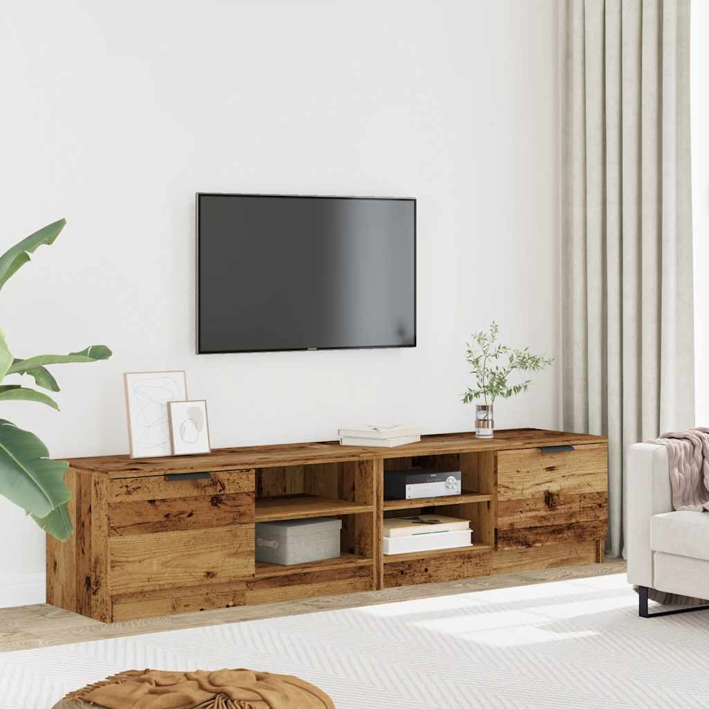 2-dijelni TV ormarić Staro drvo 80x35x36,5 cm Konstruirano drvo