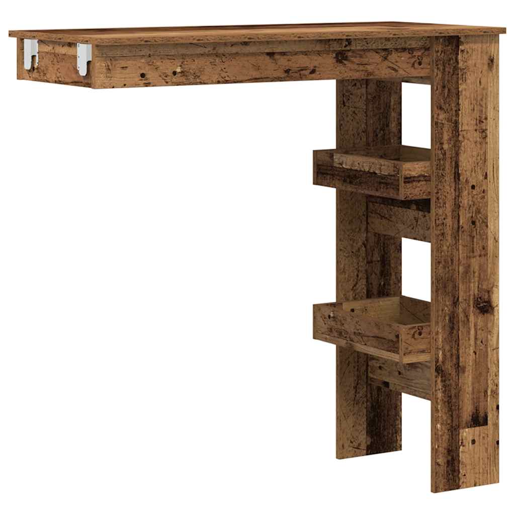 Zidni barski stol staro drvo 102x45x103,5 cm konstruirano drvo