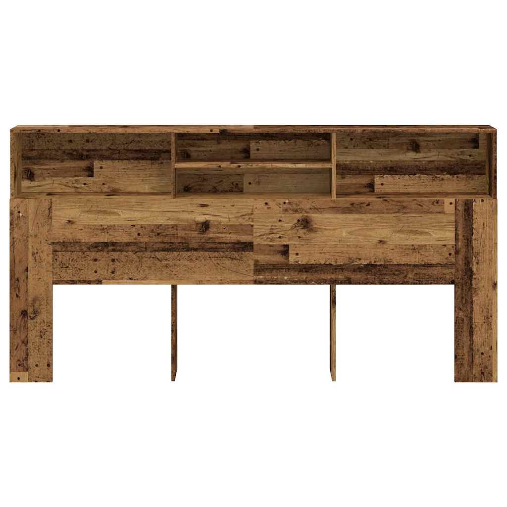 Uzglavlje s ormarićem boja starog drva 200x19x103,5 cm drveni