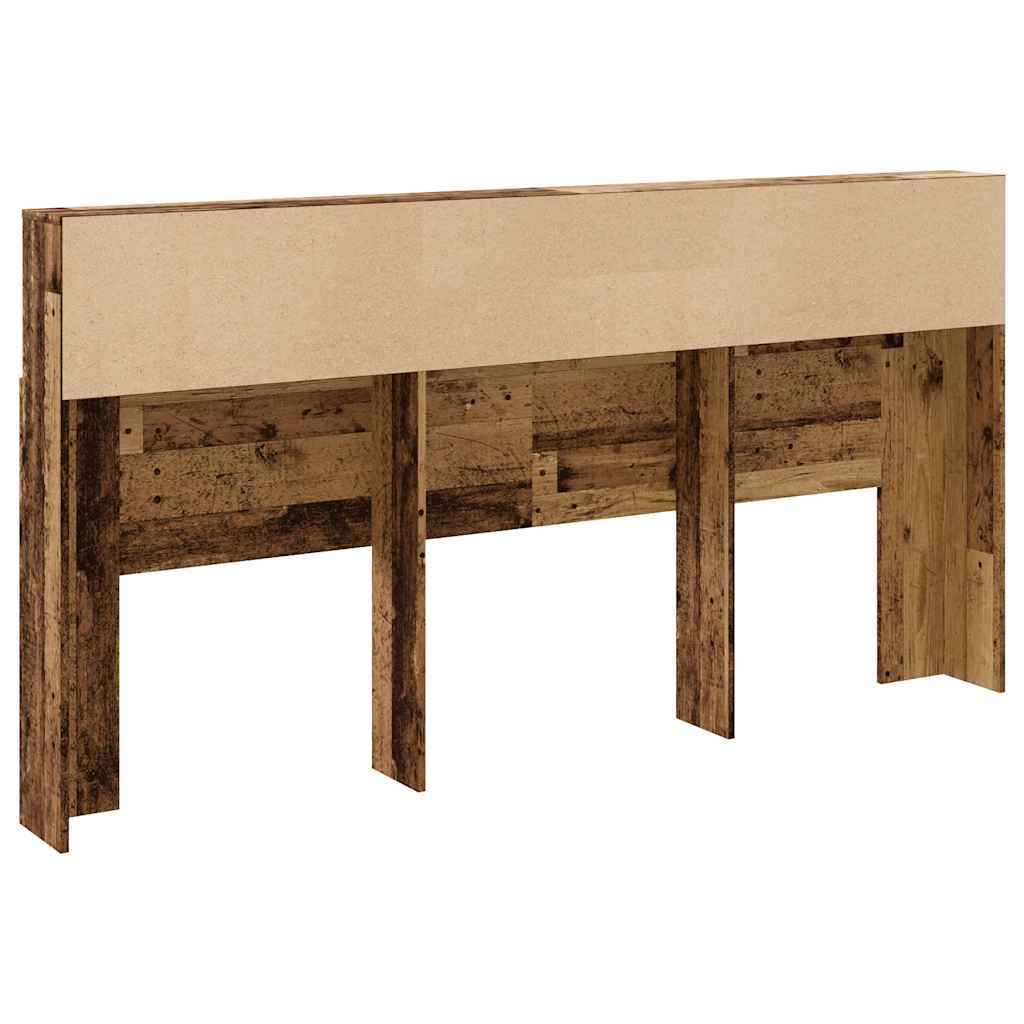 Uzglavlje s ormarićem boja starog drva 200x19x103,5 cm drveni