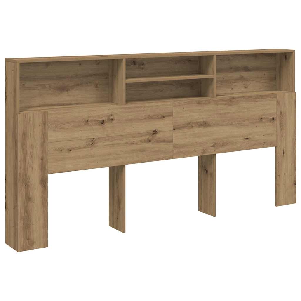 Uzglavlje s ormarićem boja hrasta 200x19x103,5 cm drveni
