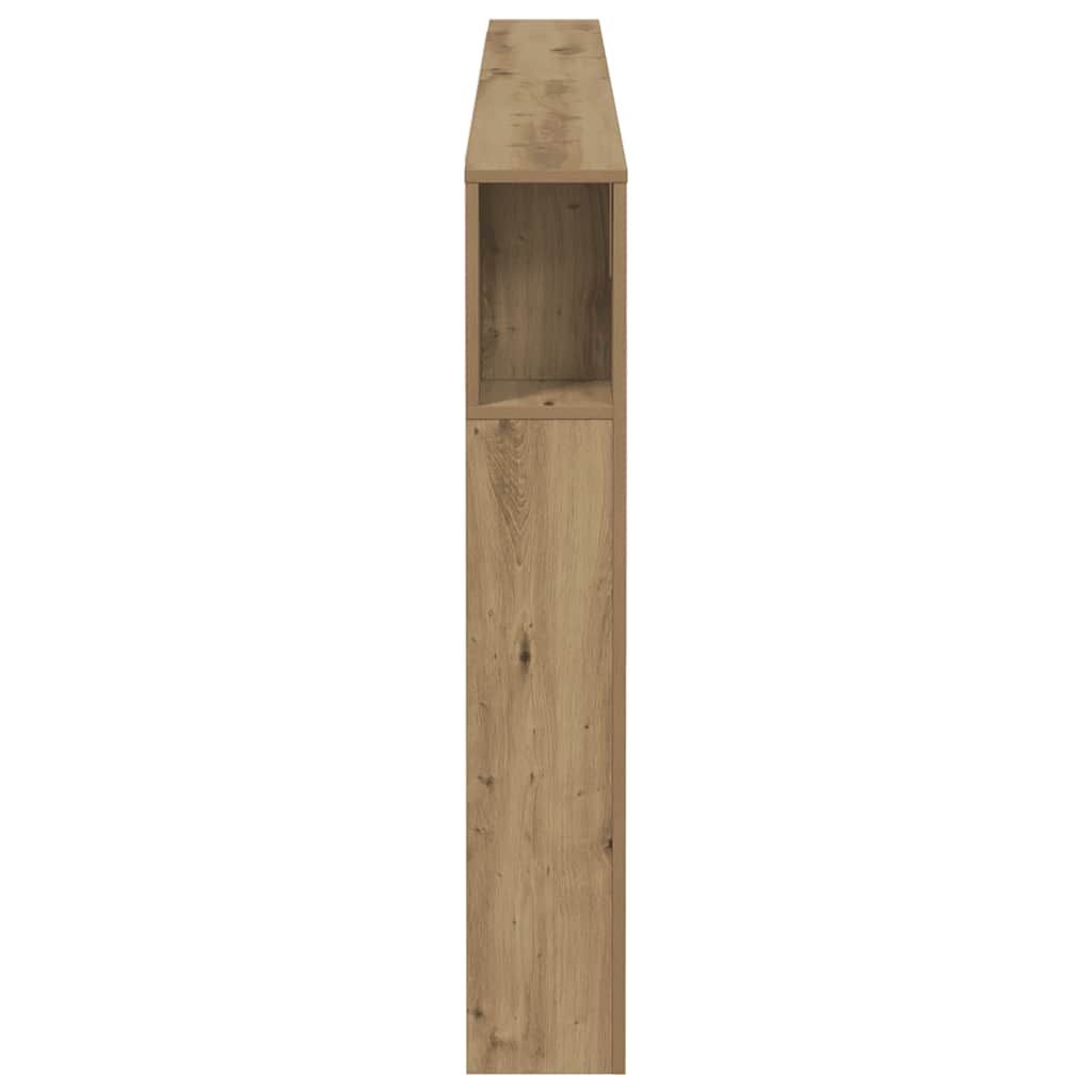 Uzglavlje s ormarićem boja hrasta 200x18,5x102,5 cm drveni