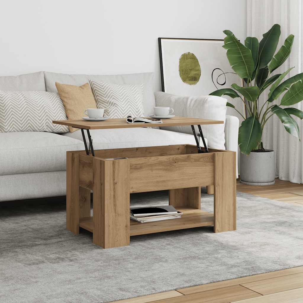 Stol za kavu Artisan hrast 79x49x41 cm Konstruirano drvo