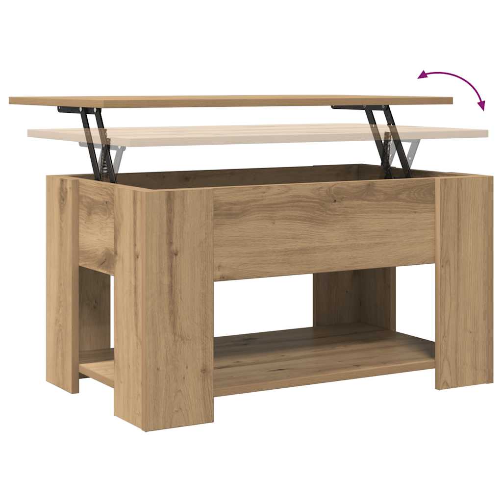 Stol za kavu Artisan hrast 79x49x41 cm Konstruirano drvo