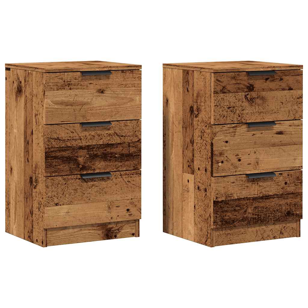 Noćni ormarići 2 kom Staro drvo 40x36x65 cm Konstruirano drvo
