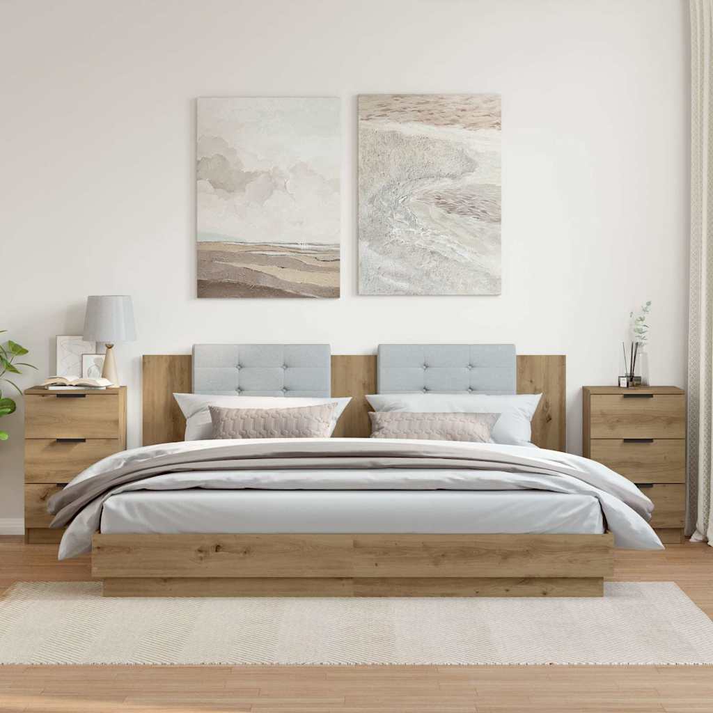 Noćni ormarići 2 kom Artisan hrast 40x36x65 cm izrađeno drvo