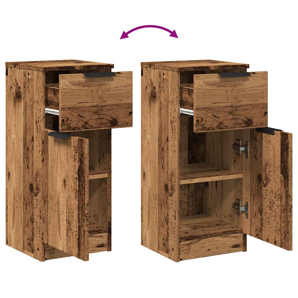 Komoda 2 kom staro drvo 30x30x70 cm konstruirano drvo