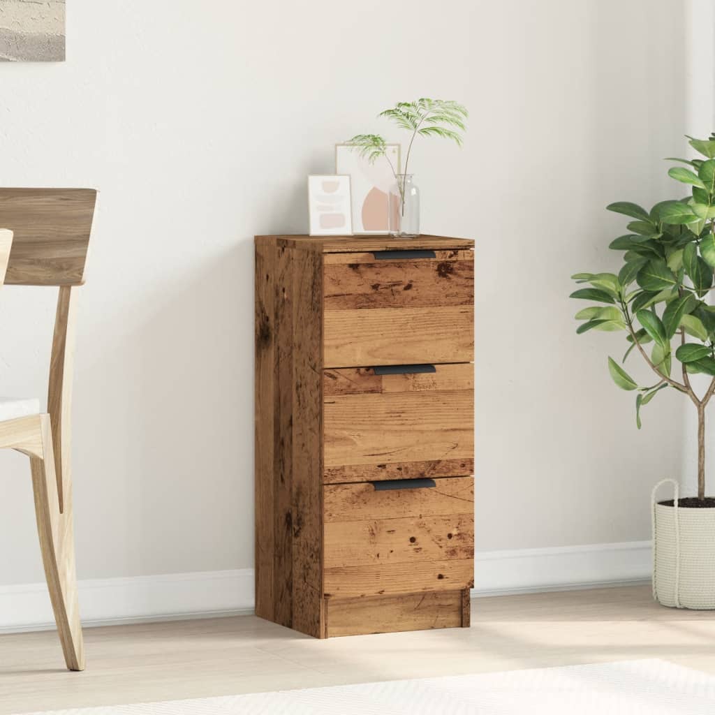 Komoda boja staro drvo 30 x 30 x 70 cm od konstruiranog drva