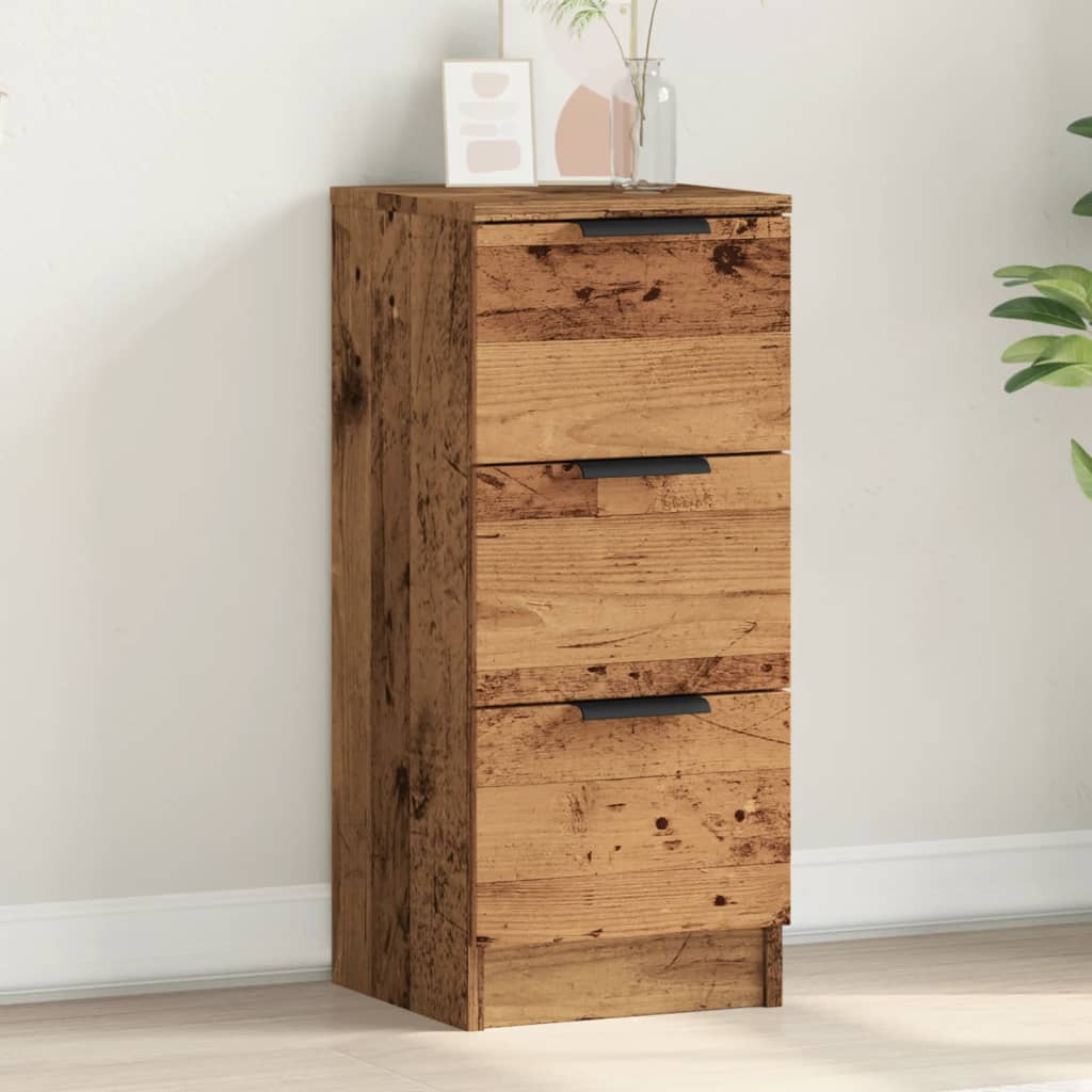 Komoda boja staro drvo 30 x 30 x 70 cm od konstruiranog drva