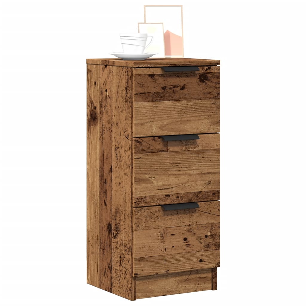 Komoda 2 kom staro drvo 30x30x70 cm konstruirano drvo