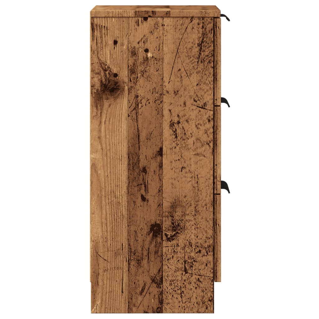 Komoda 2 kom staro drvo 30x30x70 cm konstruirano drvo