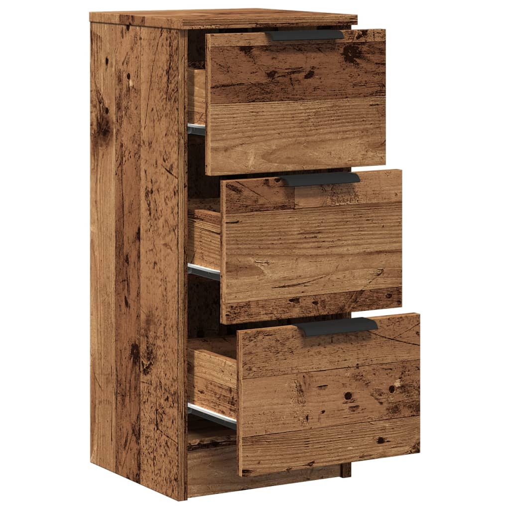 Komoda 2 kom staro drvo 30x30x70 cm konstruirano drvo
