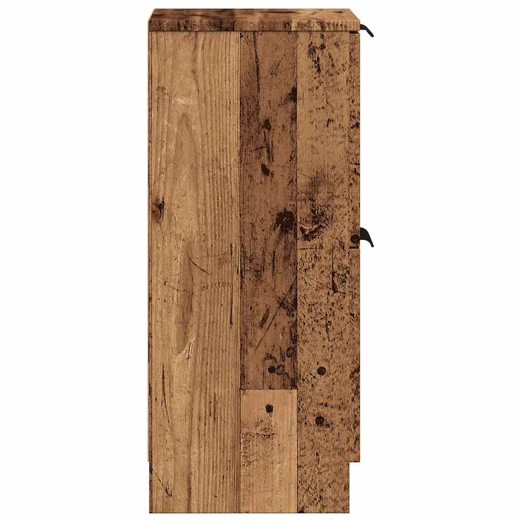 Komoda boja staro drvo 30 x 30 x 70 cm od konstruiranog drva