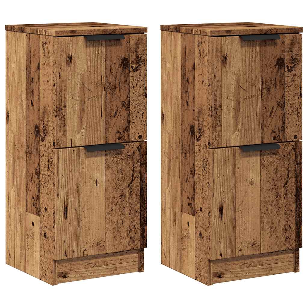 Komoda 2 kom staro drvo 30x30x70 cm konstruirano drvo