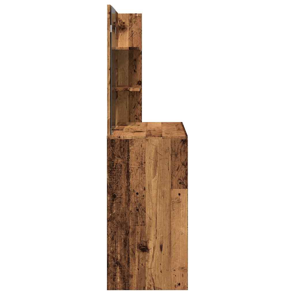 Toaletni stol s ogledalom Staro drvo 74,5x40x141 cm