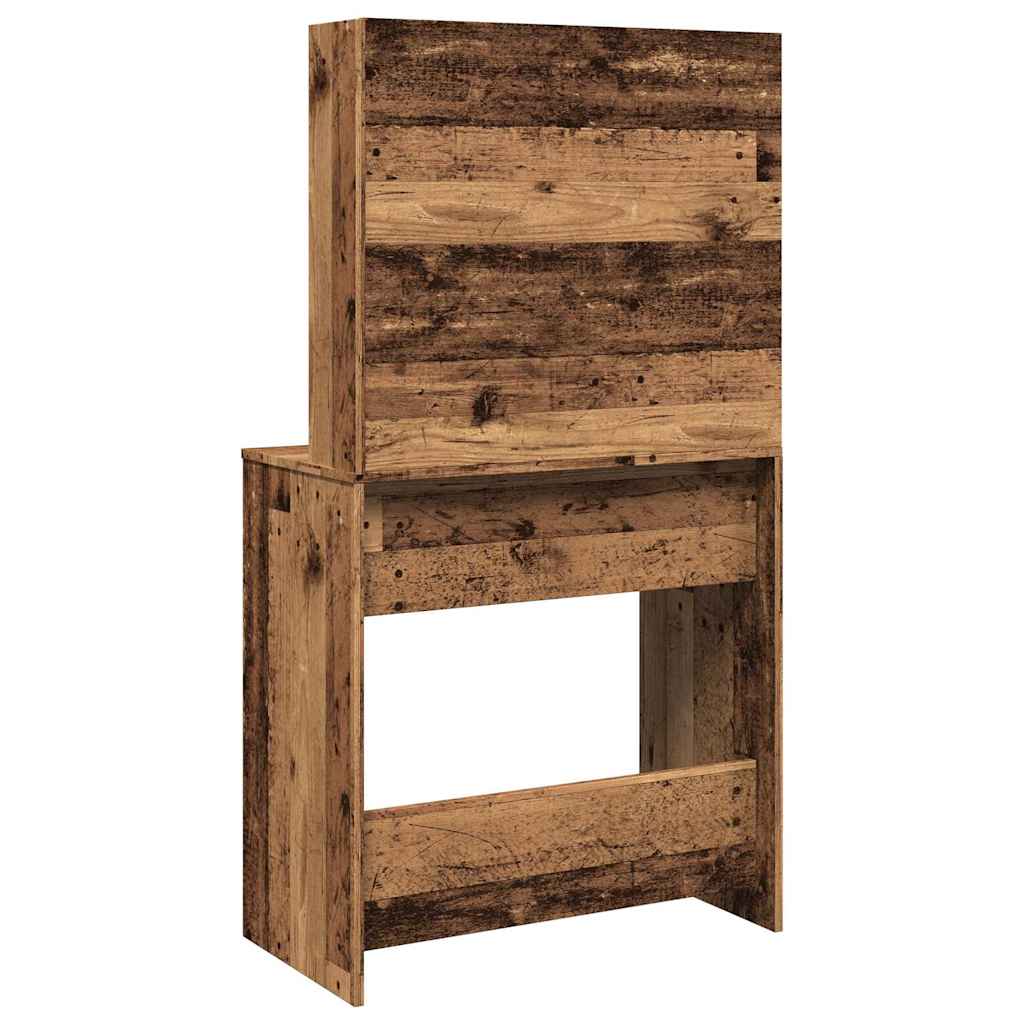 Toaletni stol s ogledalom Staro drvo 74,5x40x141 cm