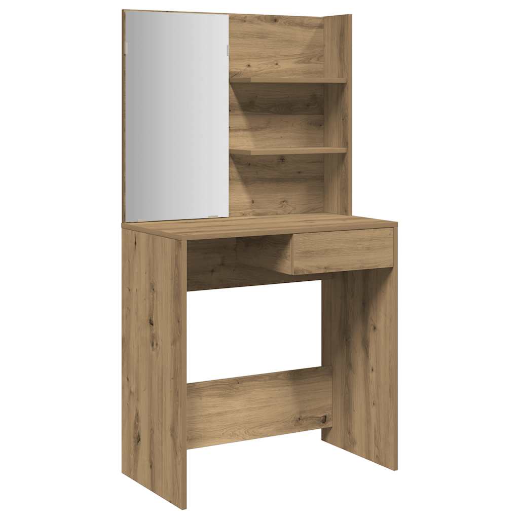 Toaletni stol s ogledalom Artisan hrast 74,5x40x141 cm