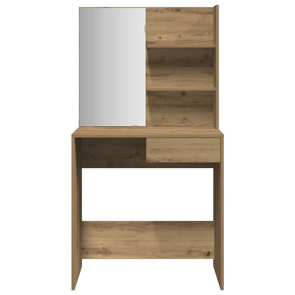 Toaletni stol s ogledalom Artisan hrast 74,5x40x141 cm