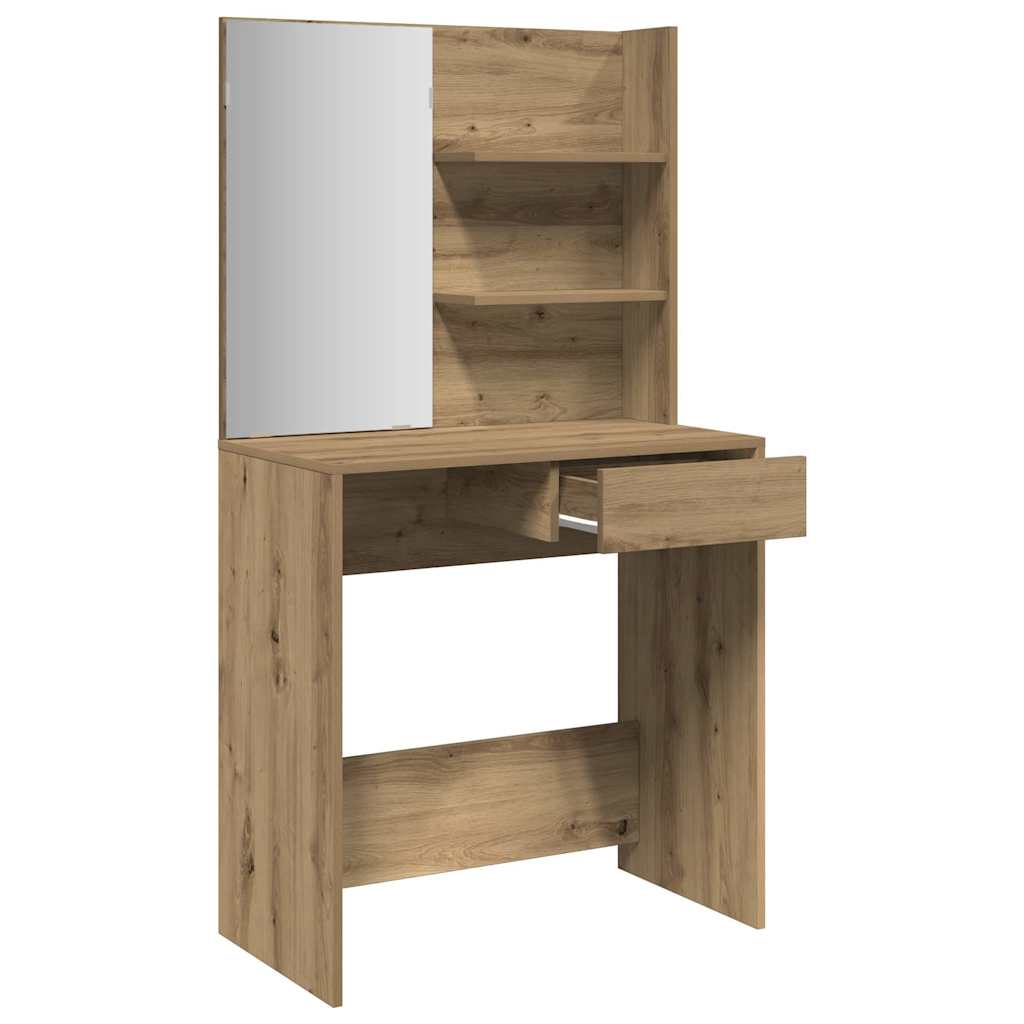 Toaletni stol s ogledalom Artisan hrast 74,5x40x141 cm