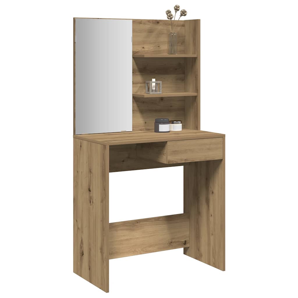 Toaletni stol s ogledalom Artisan hrast 74,5x40x141 cm