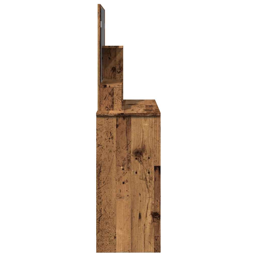 Toaletni stol s ogledalom Staro drvo 86,5x35x136 cm