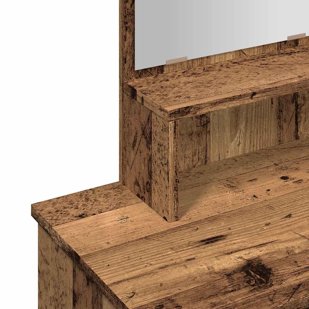 Toaletni stol s ogledalom Staro drvo 86,5x35x136 cm