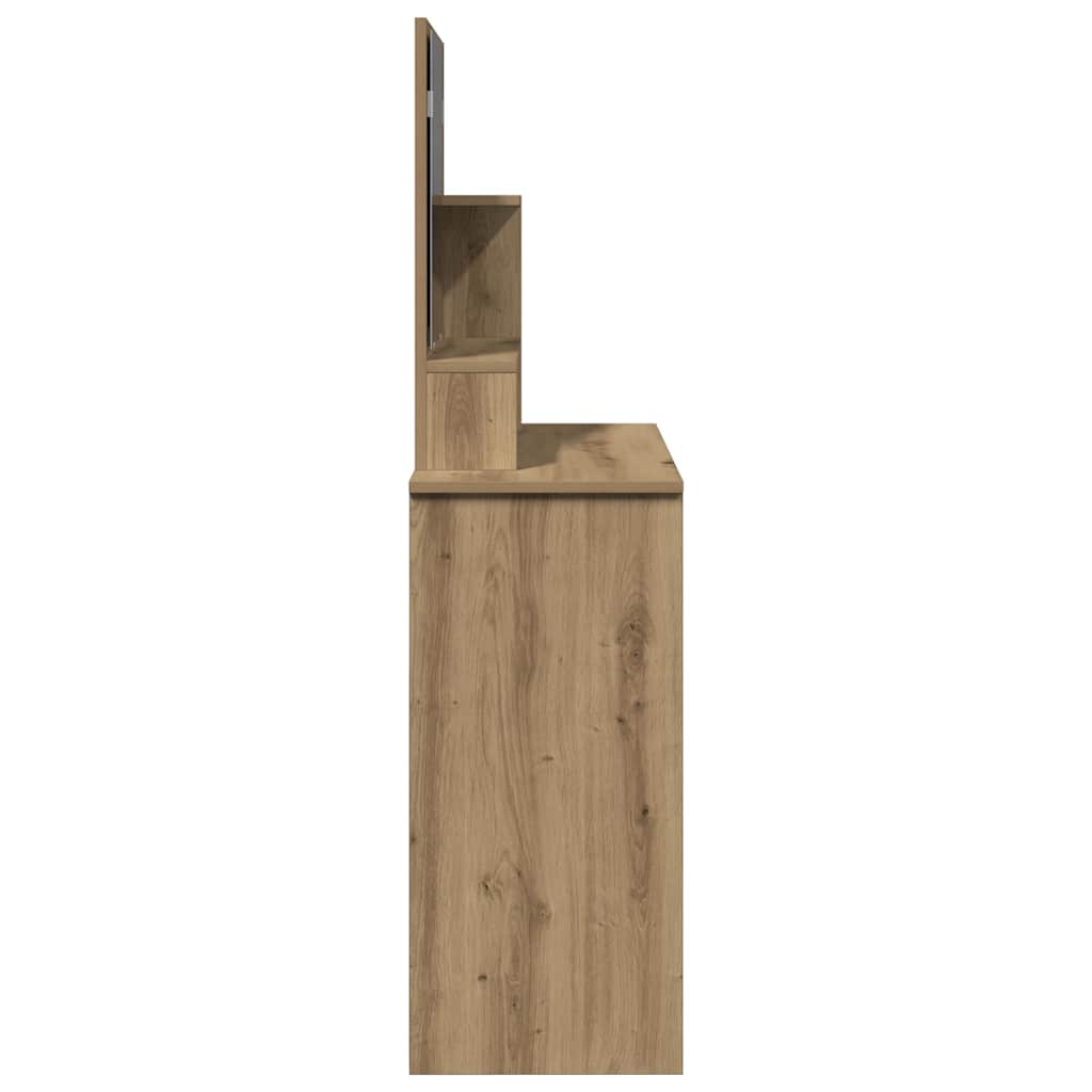 Toaletni stol s ogledalom Artisan hrast 86,5x35x136 cm