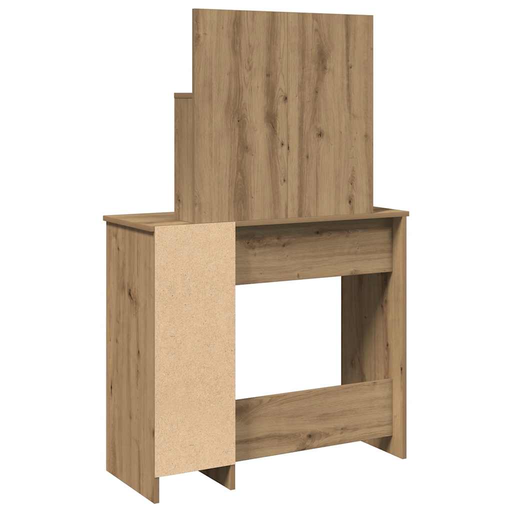 Toaletni stol s ogledalom Artisan hrast 86,5x35x136 cm