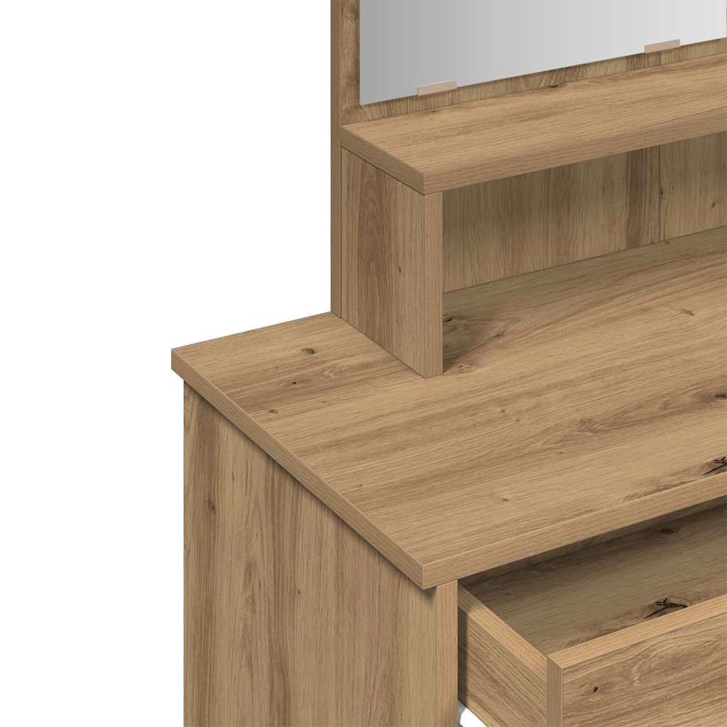 Toaletni stol s ogledalom Artisan hrast 86,5x35x136 cm