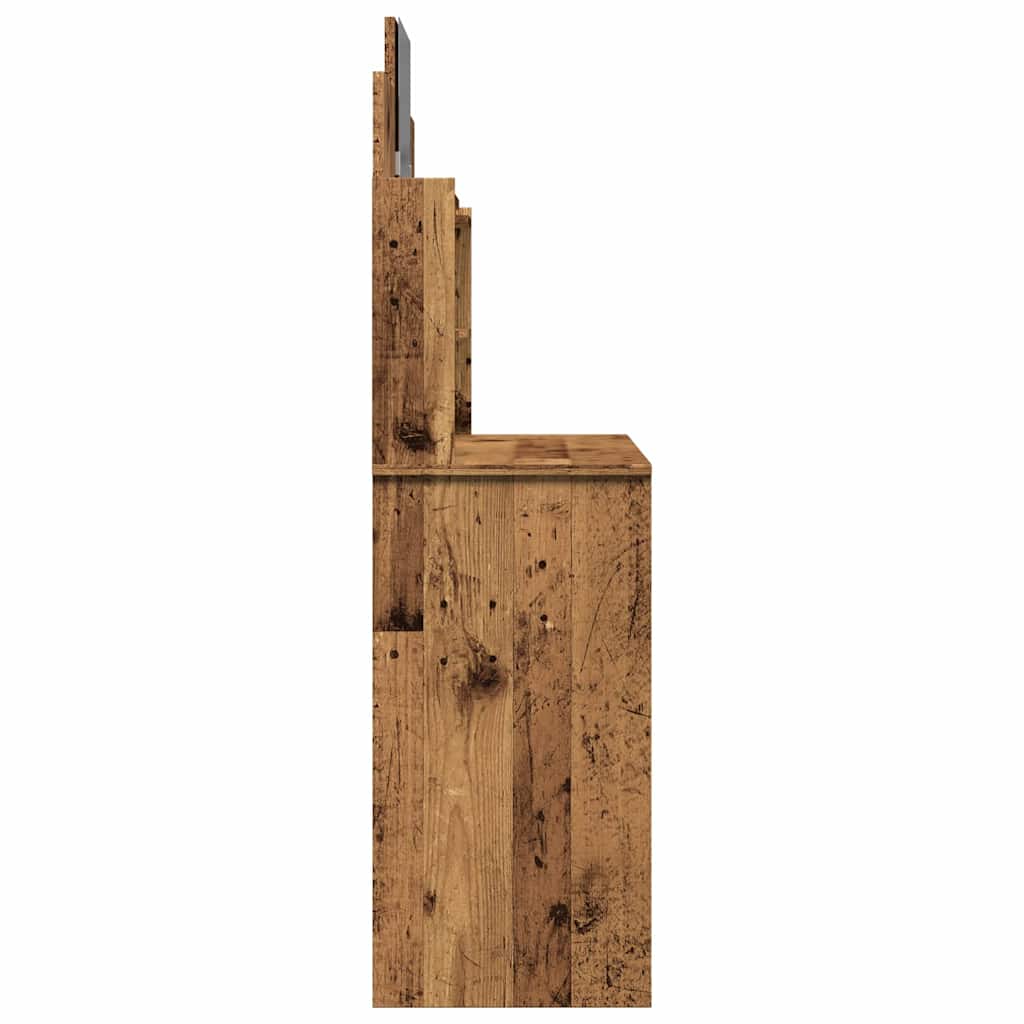 Toaletni stol s ogledalom Staro drvo 96x39x142 cm